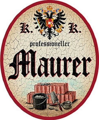 Maurer nostalgieschild - maurer, +