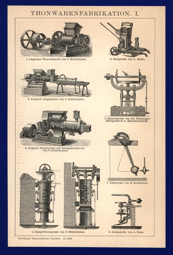 Druck anno 1896 ziegelpresse - anno,