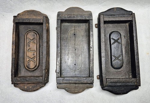 Antike ziegelformen aus holz - aus,