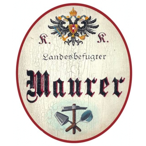 Maurer nostalgieschild - maurer,
